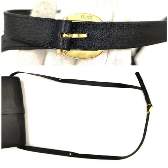 Gucci Black and Gold Leather Shoulder Bag - Picture 9 of 13